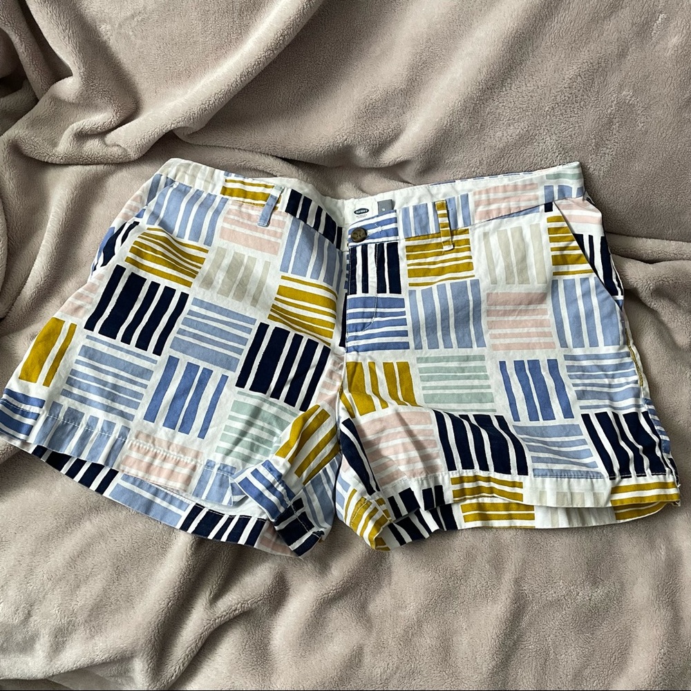 Old Navy Multi Colored Geo Chino Shorts